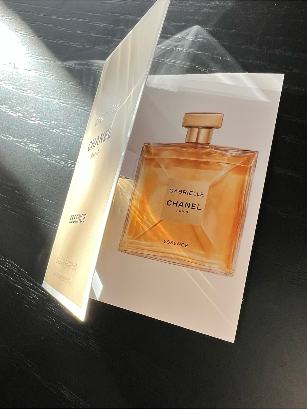 CHANEL Gabrielle Essence Card - Champagne Gold and White